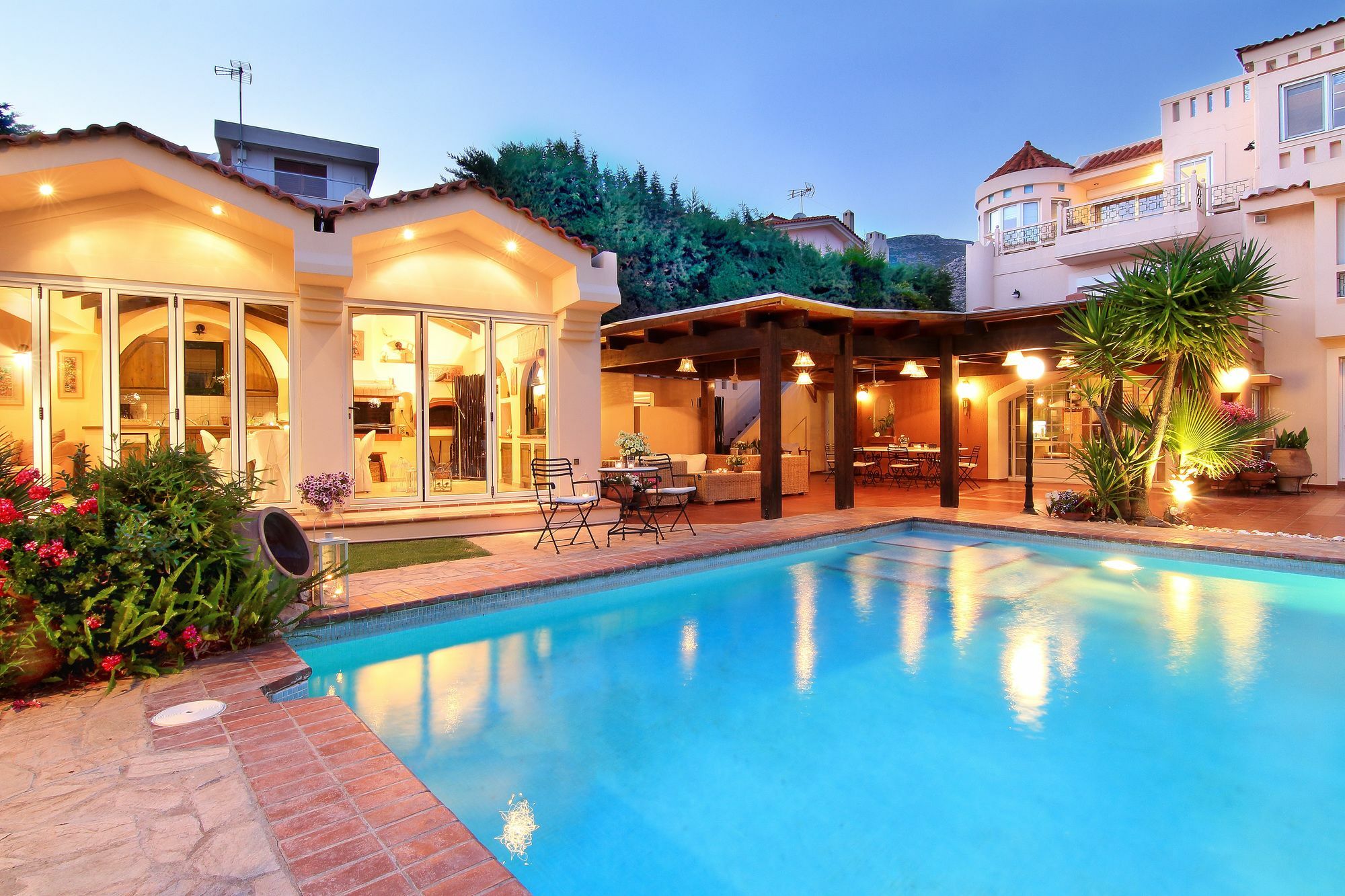 Oasis Pool House By Ghh Villa Lagonisi Bagian luar foto
