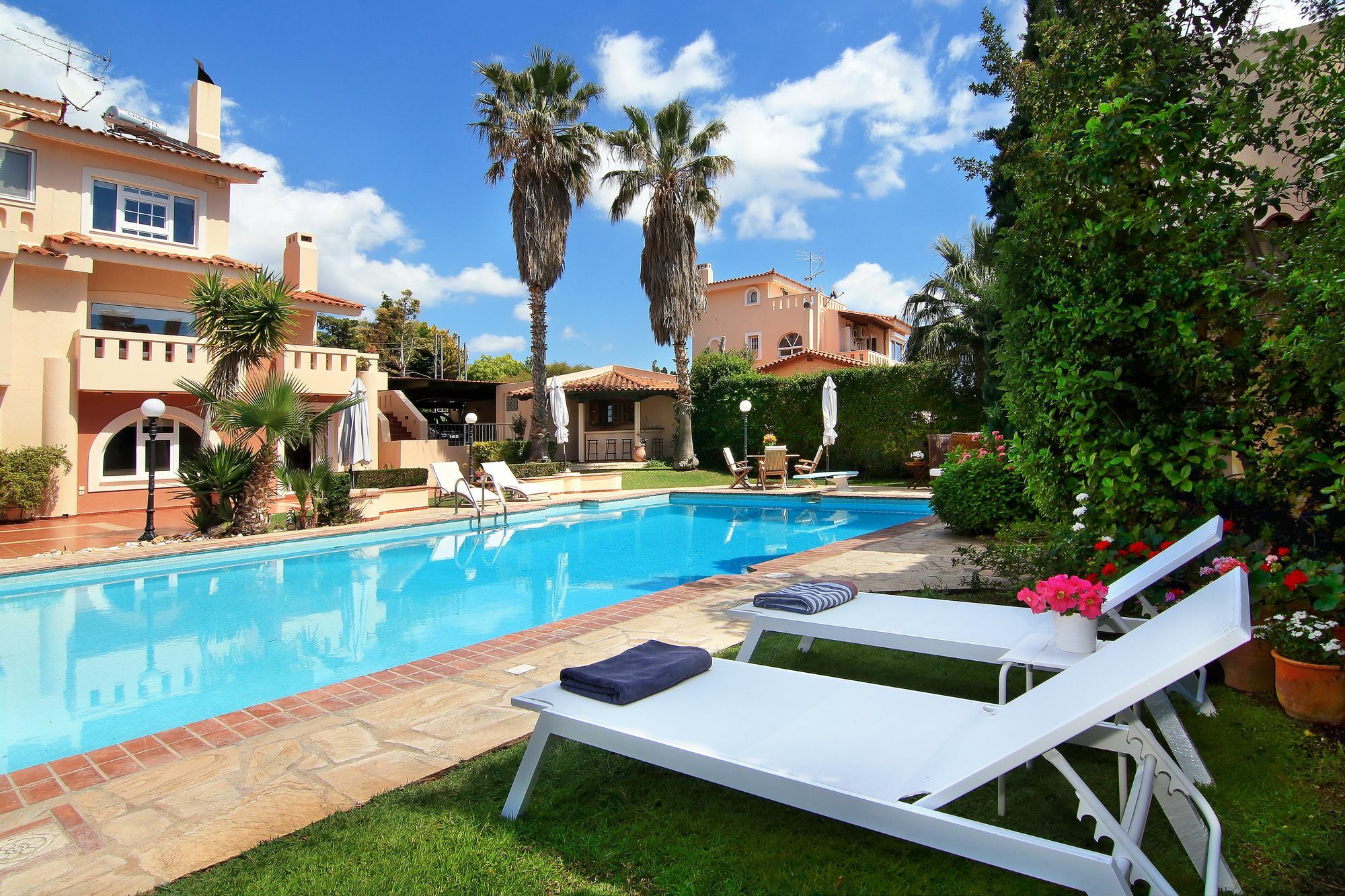 Oasis Pool House By Ghh Villa Lagonisi Bagian luar foto