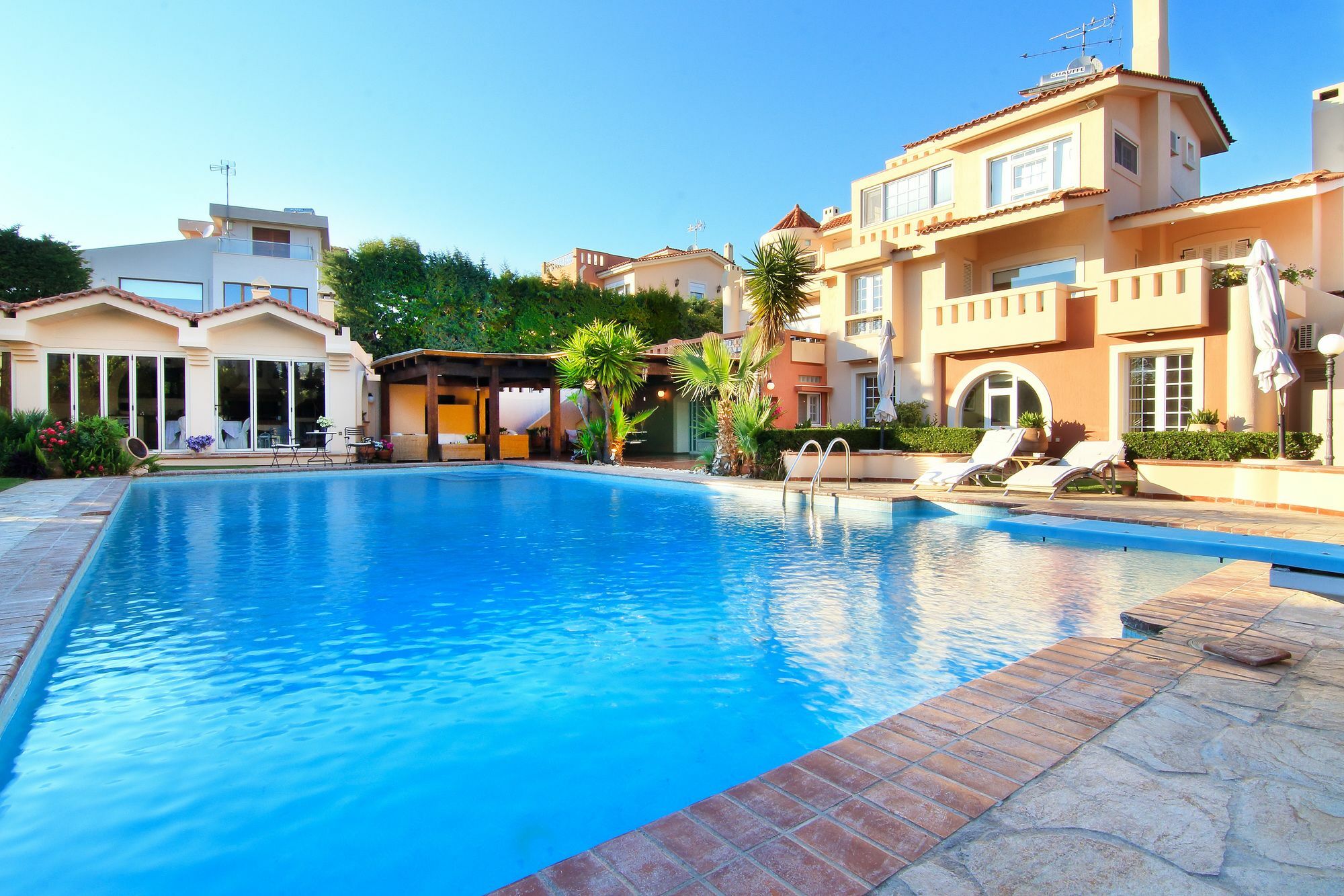 Oasis Pool House By Ghh Villa Lagonisi Bagian luar foto